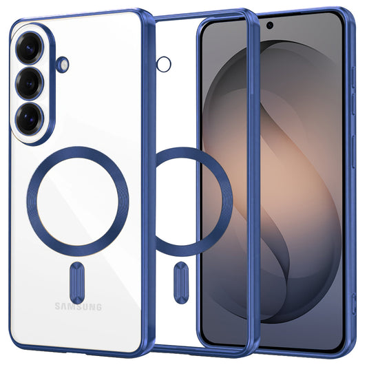 Husa MagSafe pentru Samsung Galaxy S26, Techsuit, Luxury Crystal, Albastra Inchis