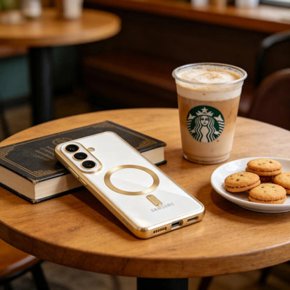 Husa MagSafe pentru Samsung Galaxy S26, Techsuit, Luxury Crystal, Rosie