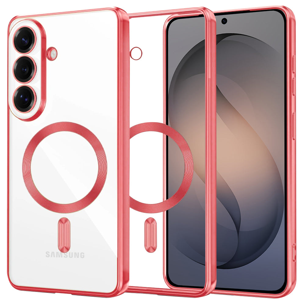 Husa MagSafe pentru Samsung Galaxy S26, Techsuit, Luxury Crystal, Rosie