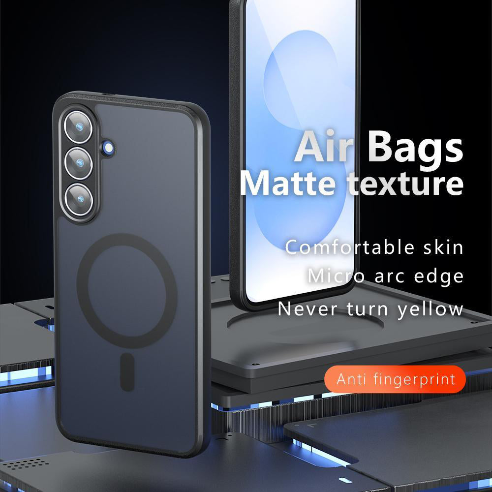 Husa MagSafe pentru Samsung Galaxy S26, Techsuit, PureFrost, Neagra Satinata