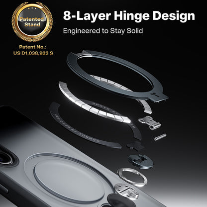 Husa MagSafe pentru Samsung Galaxy S26, Torras, Ostand Spin, Neagra