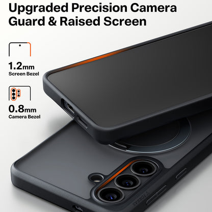 Husa MagSafe pentru Samsung Galaxy S26, Torras, Ostand Spin, Neagra