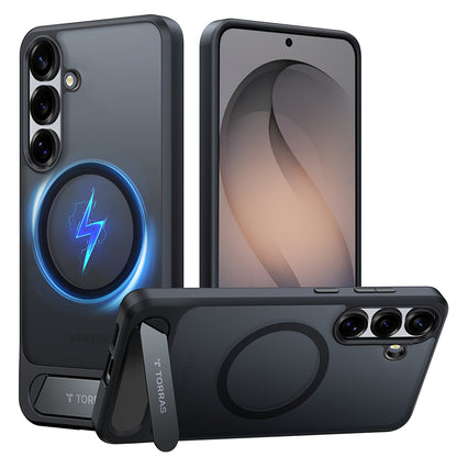 Husa MagSafe pentru Samsung Galaxy S26, Torras, Pstand, Neagra