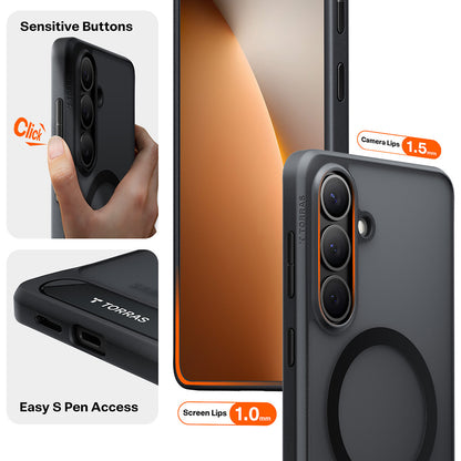 Husa MagSafe pentru Samsung Galaxy S26, Torras, Pstand, Neagra