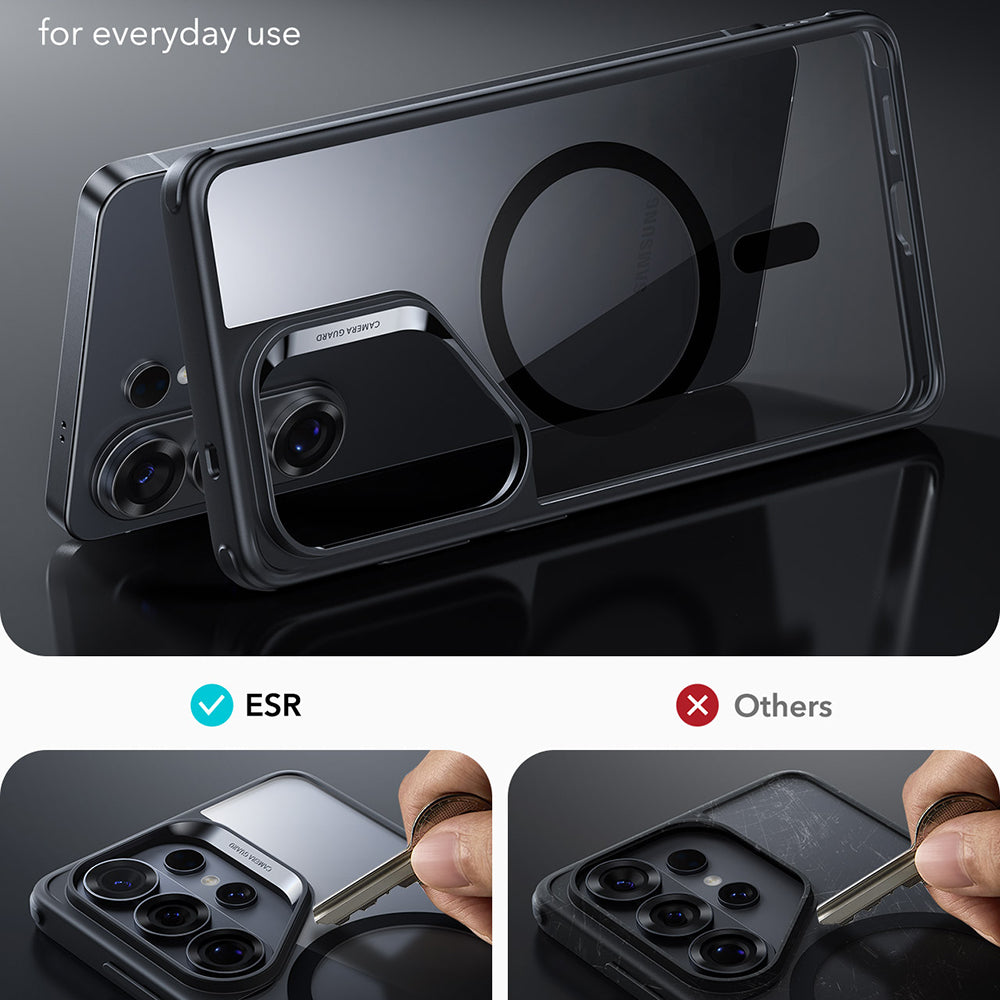 Husa MagSafe pentru Samsung Galaxy S26 Ultra, ESR, Classic Hybrid, Neagra Transparenta