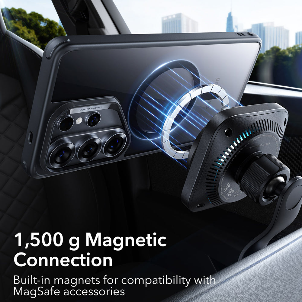 Husa MagSafe pentru Samsung Galaxy S26 Ultra, ESR, Classic Hybrid, Neagra Transparenta