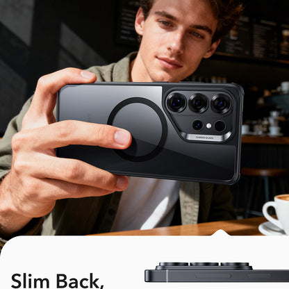 Husa MagSafe pentru Samsung Galaxy S26 Ultra, ESR, Classic Hybrid, Neagra Transparenta