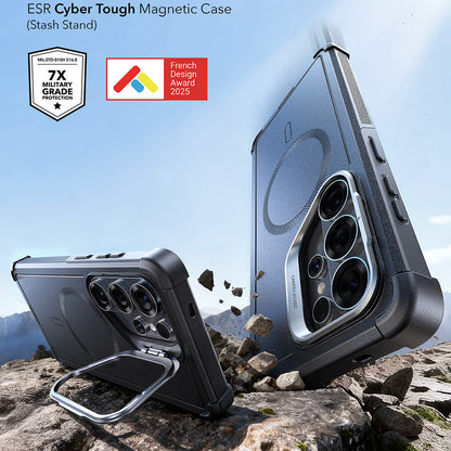Husa MagSafe pentru Samsung Galaxy S26 Ultra, ESR, Cyber Armor Kickstand, Neagra