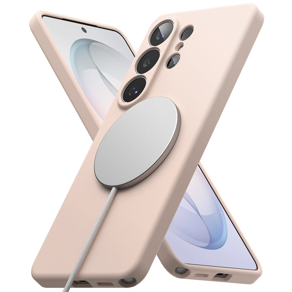 Husa MagSafe pentru Samsung Galaxy S26 Ultra, Ringke, Silicone, Roz