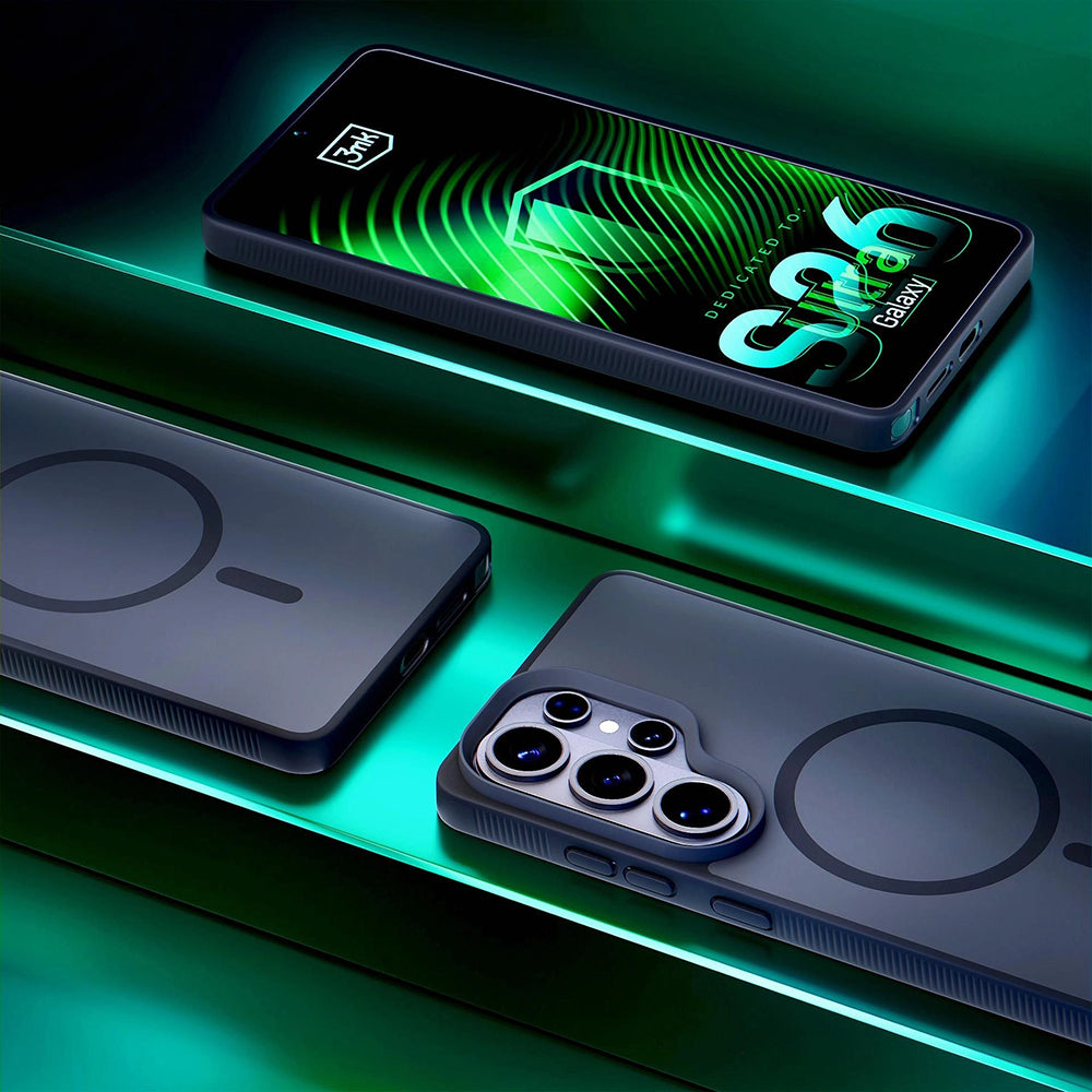 Husa MagSafe pentru Samsung Galaxy S26 Ultra S948, 3MK, Smoke MagCase, Gri