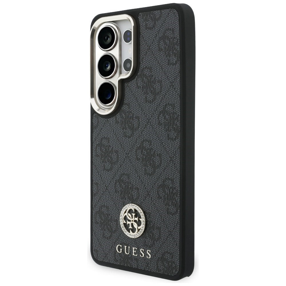 Husa MagSafe pentru Samsung Galaxy S26 Ultra S948, GUESS, 4G Big Rhinestone Triangle Strap, Neagra
