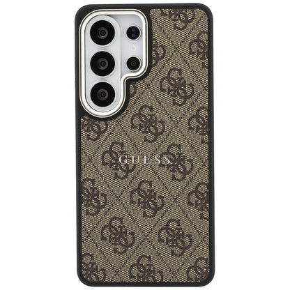 Husa MagSafe pentru Samsung Galaxy S26 Ultra S948, Guess, 4G Embossed Ring, Maro