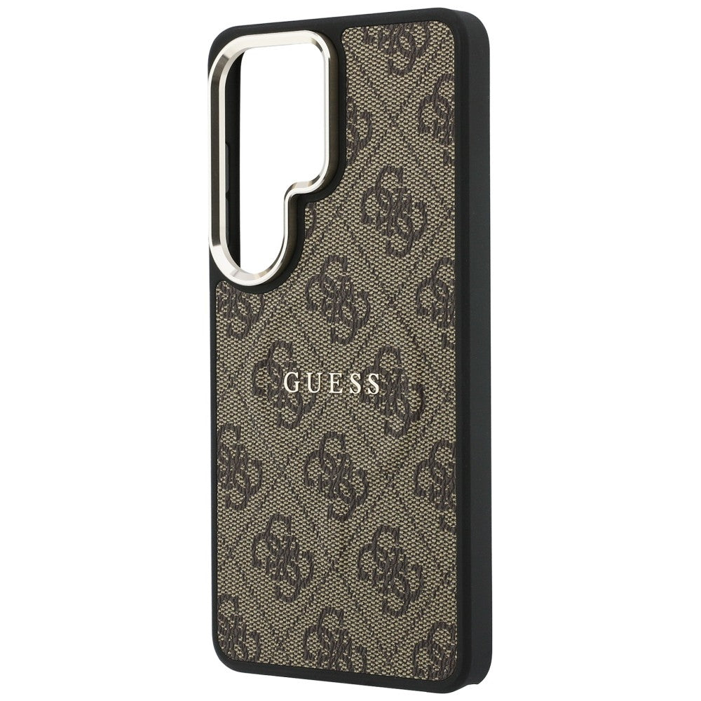 Husa MagSafe pentru Samsung Galaxy S26 Ultra S948, Guess, 4G Embossed Ring, Maro