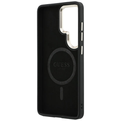 Husa MagSafe pentru Samsung Galaxy S26 Ultra S948, Guess, 4G Embossed Ring, Maro