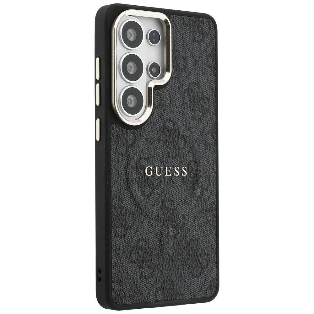 Husa MagSafe pentru Samsung Galaxy S26 Ultra S948, Guess, 4G Embossed Ring, Neagra