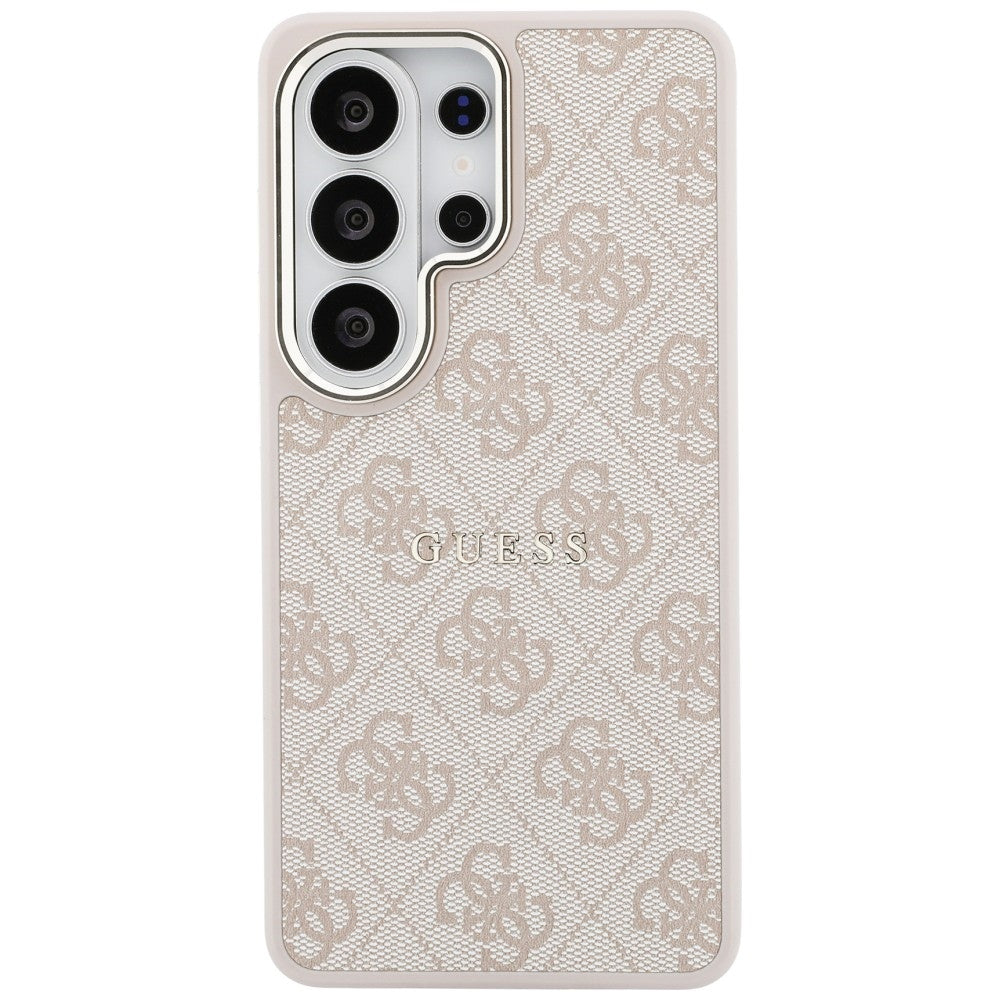 Husa MagSafe pentru Samsung Galaxy S26 Ultra S948, Guess, 4G Embossed Ring, Roz