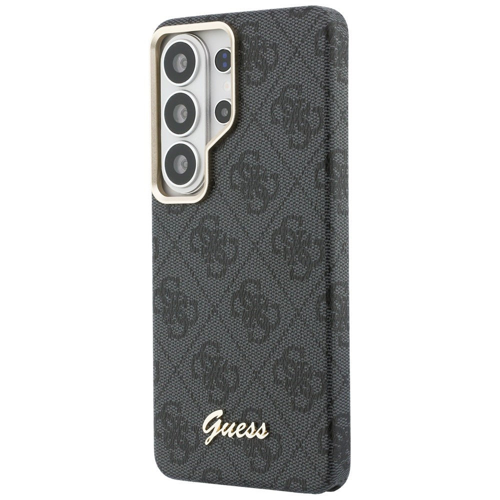 Husa MagSafe pentru Samsung Galaxy S26 Ultra S948, Guess, 4G Script Logo, Neagra