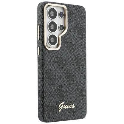 Husa MagSafe pentru Samsung Galaxy S26 Ultra S948, Guess, 4G Script Logo, Neagra