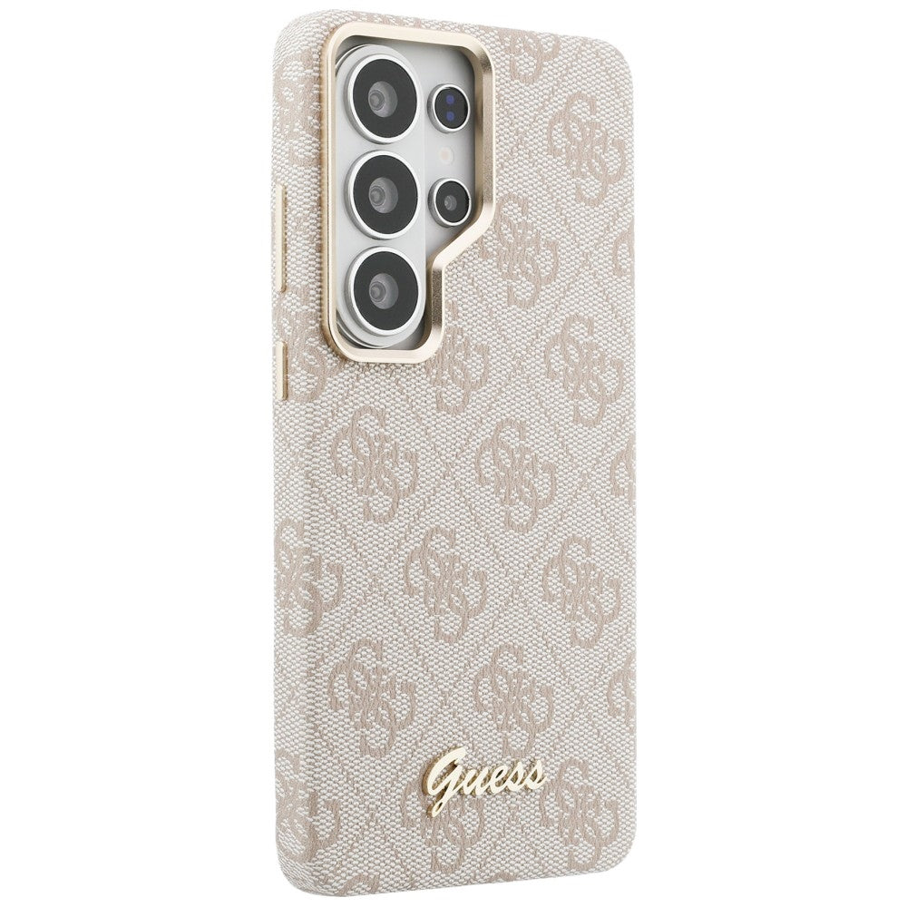 Husa MagSafe pentru Samsung Galaxy S26 Ultra S948, Guess, 4G Script Logo, Roz