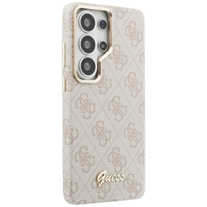 Husa MagSafe pentru Samsung Galaxy S26 Ultra S948, Guess, 4G Script Logo, Roz
