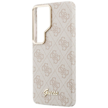 Husa MagSafe pentru Samsung Galaxy S26 Ultra S948, Guess, 4G Script Logo, Roz
