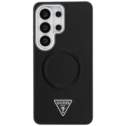 Husa MagSafe pentru Samsung Galaxy S26 Ultra S948, Guess, Embossed Ring Triangle Logo, Neagra