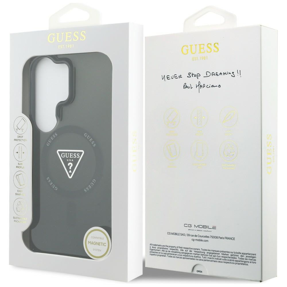Husa MagSafe pentru Samsung Galaxy S26 Ultra S948, Guess, IML Gradient Triangle Logo, Neagra