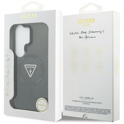 Husa MagSafe pentru Samsung Galaxy S26 Ultra S948, Guess, IML Gradient Triangle Logo, Neagra