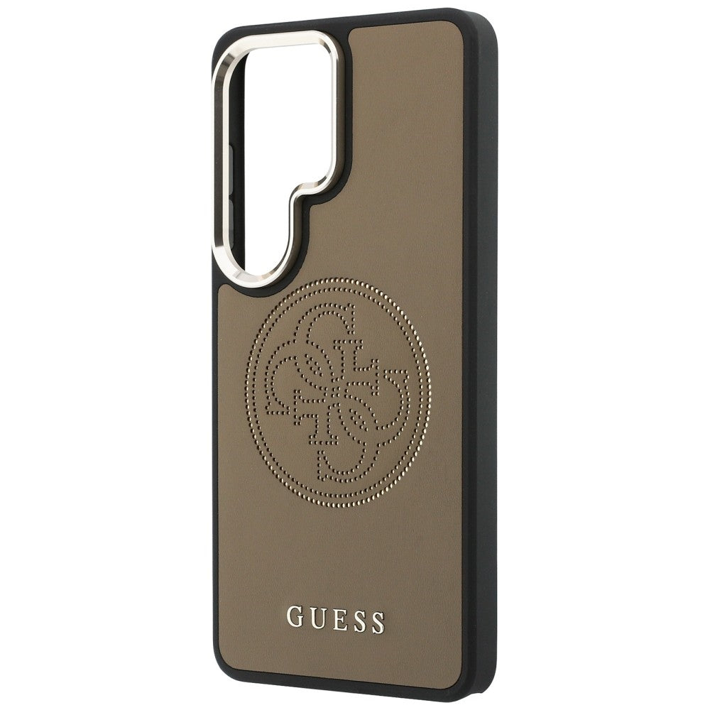 Husa MagSafe pentru Samsung Galaxy S26 Ultra S948, Guess, Perforated Logo, Maro