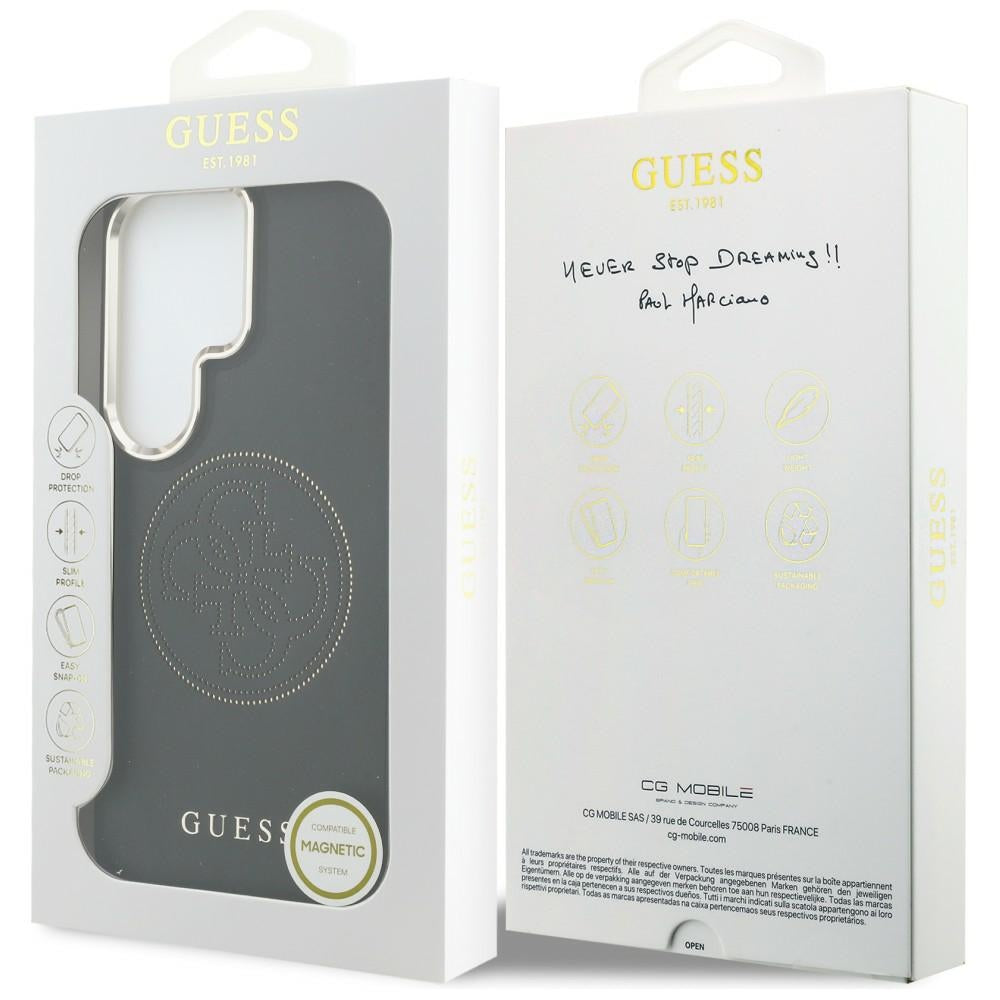 Husa MagSafe pentru Samsung Galaxy S26 Ultra S948, Guess, Perforated Logo, Neagra