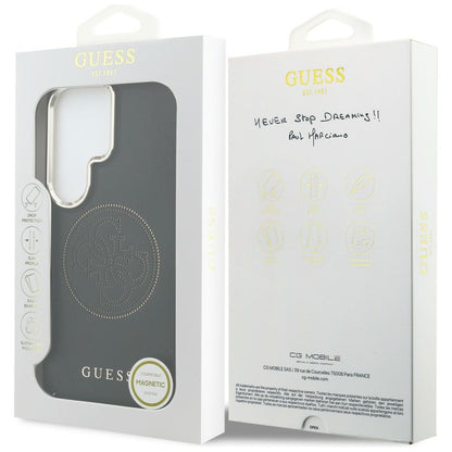 Husa MagSafe pentru Samsung Galaxy S26 Ultra S948, Guess, Perforated Logo, Neagra