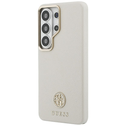 Husa MagSafe pentru Samsung Galaxy S26 Ultra S948, Guess, Rhinestone Round Logo, Bej