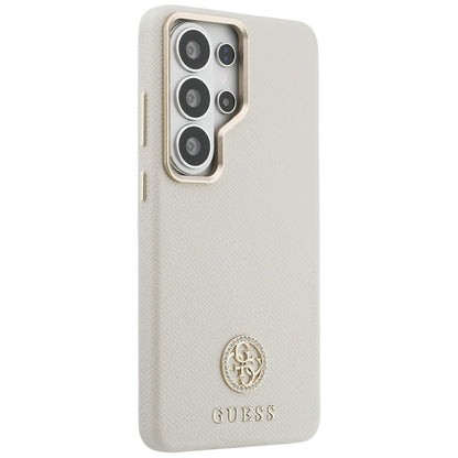 Husa MagSafe pentru Samsung Galaxy S26 Ultra S948, Guess, Rhinestone Round Logo, Bej