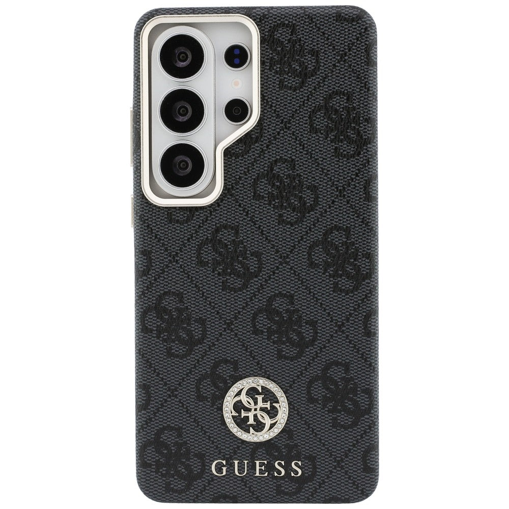 Husa MagSafe pentru Samsung Galaxy S26 Ultra S948, Guess, Strass Round Logo, Neagra