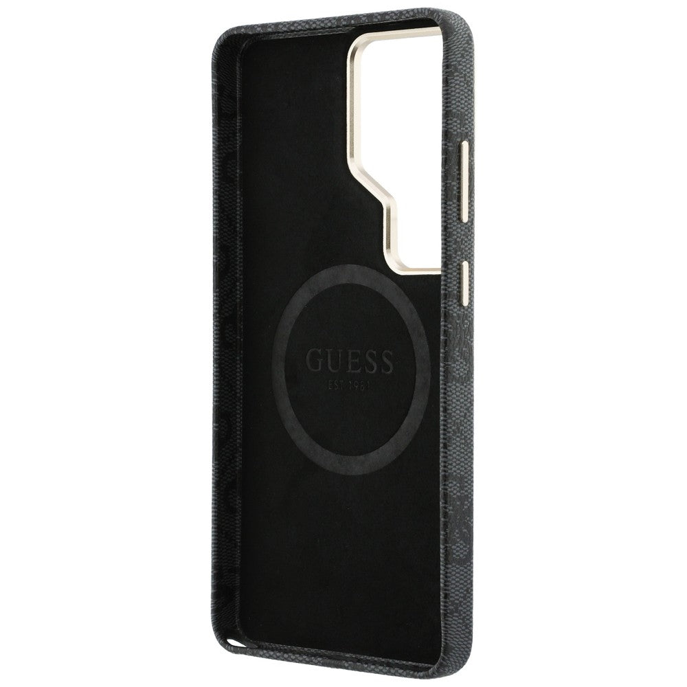 Husa MagSafe pentru Samsung Galaxy S26 Ultra S948, Guess, Strass Round Logo, Neagra