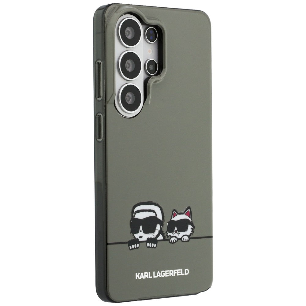 Husa MagSafe pentru Samsung Galaxy S26 Ultra S948, Karl Lagerfeld, IML Karl & Choupette Peekaboo Logo, Neagra