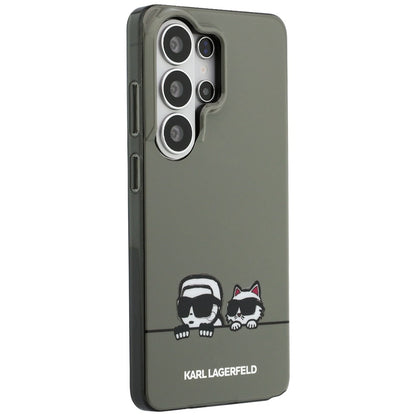 Husa MagSafe pentru Samsung Galaxy S26 Ultra S948, Karl Lagerfeld, IML Karl & Choupette Peekaboo Logo, Neagra