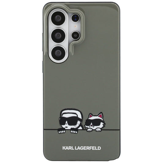 Husa MagSafe pentru Samsung Galaxy S26 Ultra S948, Karl Lagerfeld, IML Karl & Choupette Peekaboo Logo, Neagra