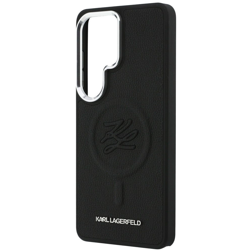 Husa MagSafe pentru Samsung Galaxy S26 Ultra S948, Karl Lagerfeld, Initial Logo Debossed, Neagra