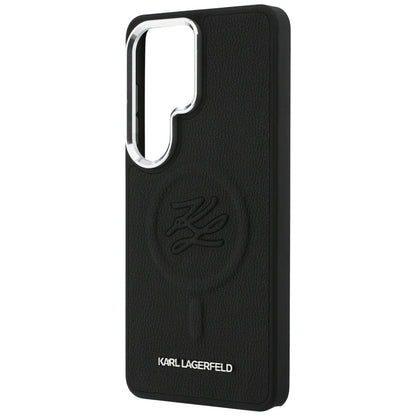 Husa MagSafe pentru Samsung Galaxy S26 Ultra S948, Karl Lagerfeld, Initial Logo Debossed, Neagra