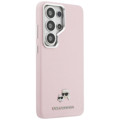 Husa MagSafe pentru Samsung Galaxy S26 Ultra S948, Karl Lagerfeld, Karl & Choupette Head's Pin, Roz
