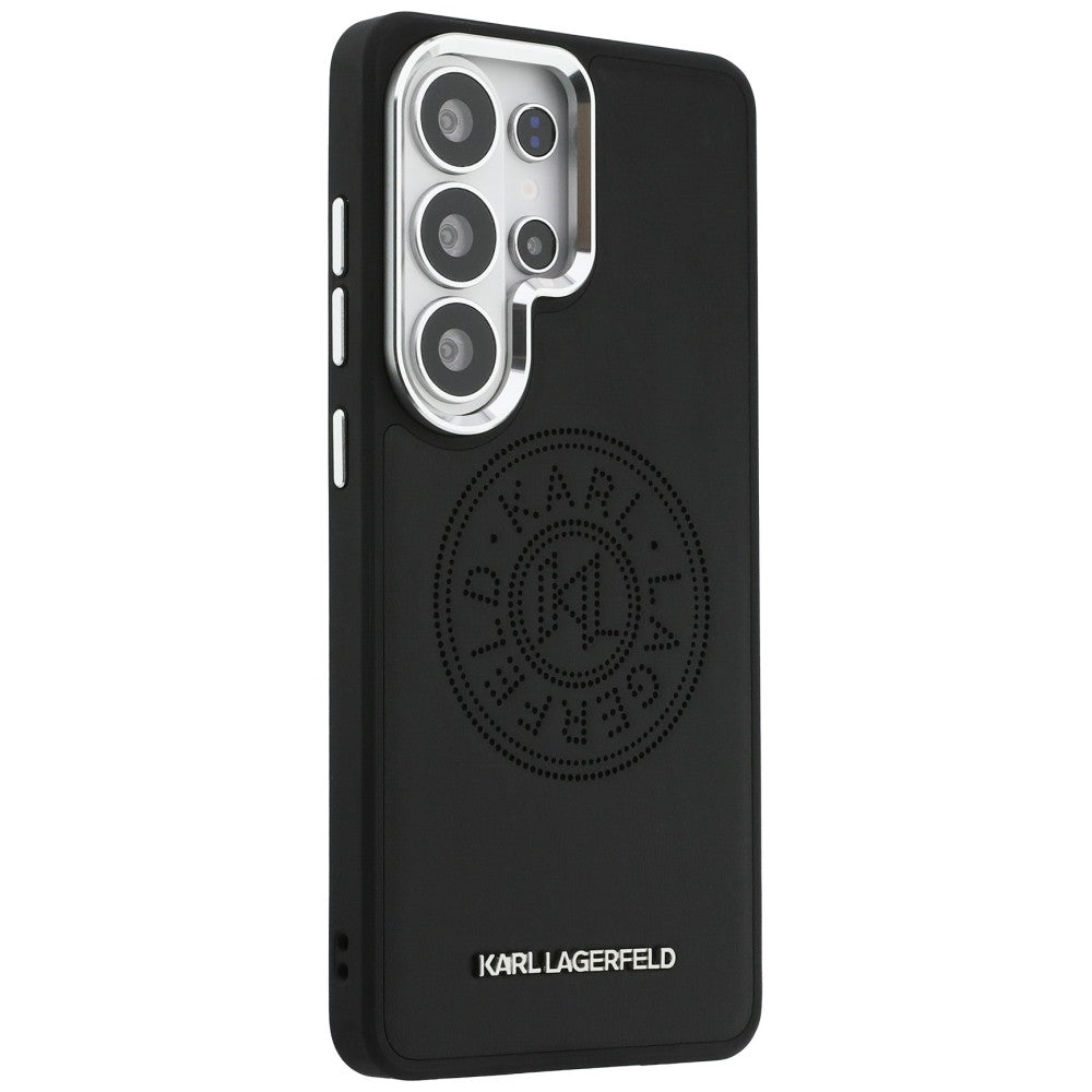 Husa MagSafe pentru Samsung Galaxy S26 Ultra S948, Karl Lagerfeld, Karl Round Point Logo, Neagra