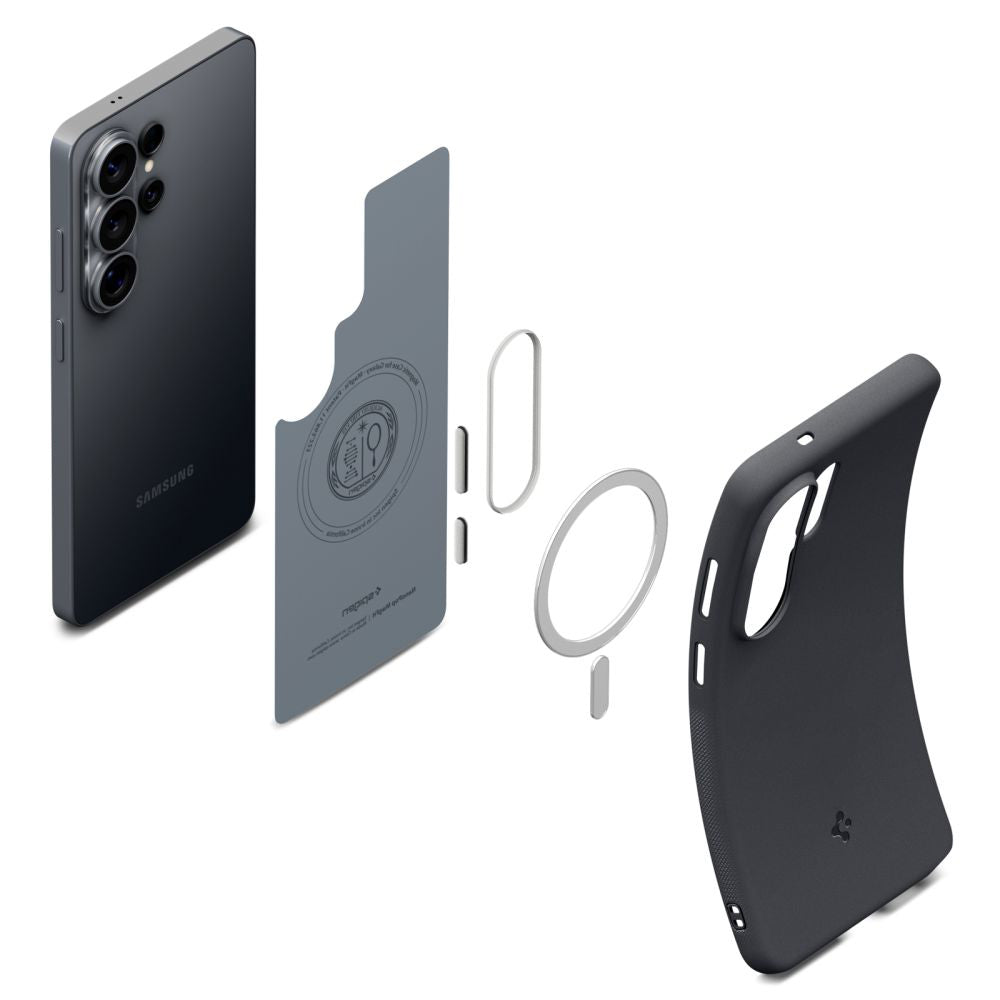 Husa MagSafe pentru Samsung Galaxy S26 Ultra S948, Spigen, Caseology Nano Pop, Neagra