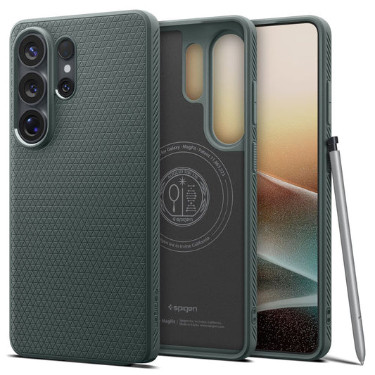 Husa MagSafe pentru Samsung Galaxy S26 Ultra S948, Spigen, Liquid Air, Verde ACS10676