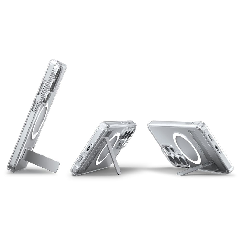 Husa MagSafe pentru Samsung Galaxy S26 Ultra S948, Spigen, Ultra Hybrid S, Transparenta Alba ACS11032