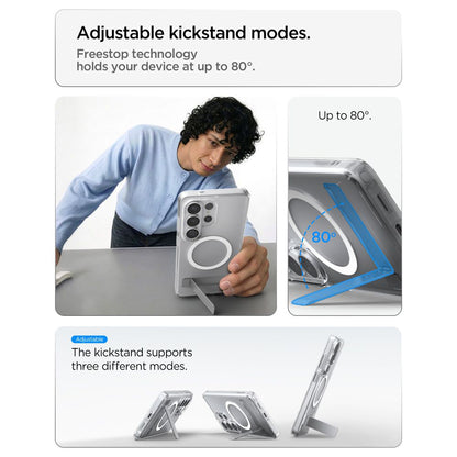 Husa MagSafe pentru Samsung Galaxy S26 Ultra S948, Spigen, Ultra Hybrid S, Transparenta Alba ACS11032