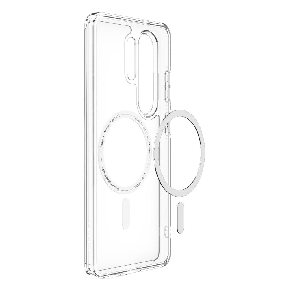Husa MagSafe pentru Samsung Galaxy S26 Ultra S948, Spigen, Ultra Hybrid, Transparenta Alba ACS10679
