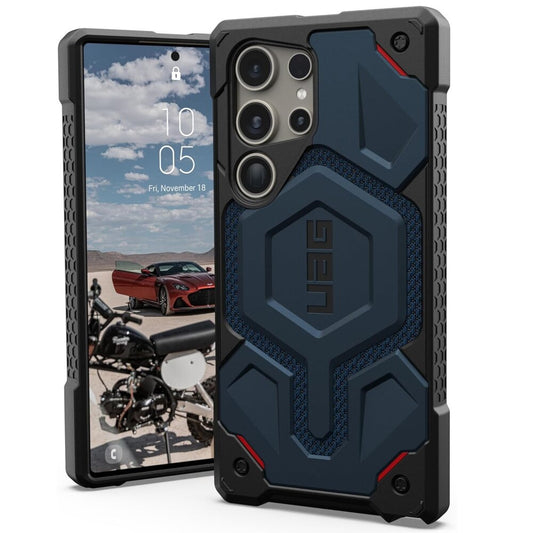Husa MagSafe pentru Samsung Galaxy S26 Ultra S948, Urban Armor Gear, Monarch Pro Kevlar, Bleumarin