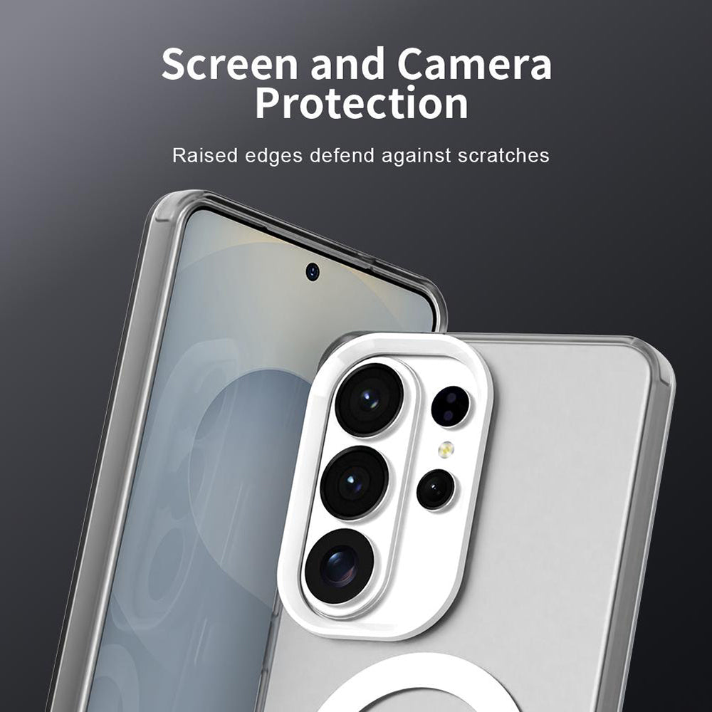 Husa MagSafe pentru Samsung Galaxy S26 Ultra, Techsuit, CandyCase, Alba