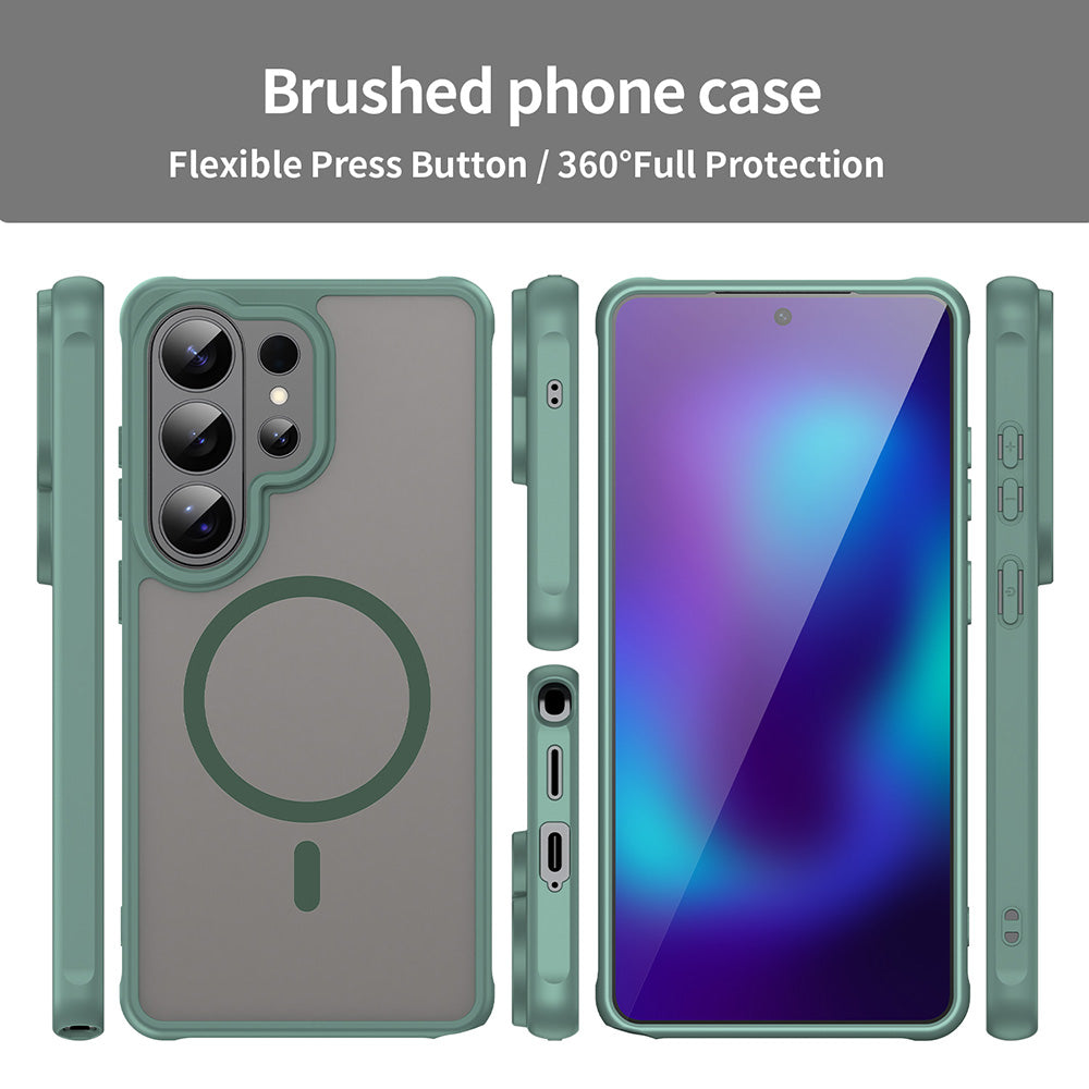 Husa MagSafe pentru Samsung Galaxy S26 Ultra, Techsuit, HaloFrost II, Verde